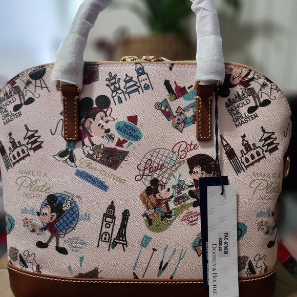 Dooney & Bourke Satchel with Disney Illustrations in Pink...